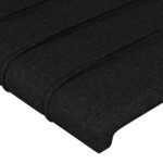 vidaXL Tête de lit à LED Noir 183x16x118/128 cm Tissu