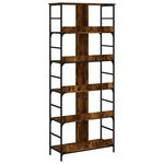 vidaXL Bibliothèque chêne fumé 78 5x33x188 5 cm bois d'ingénierie