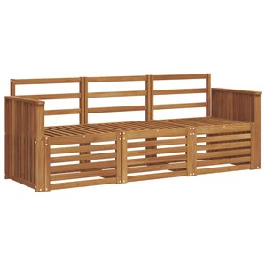 vidaXL Ensembles de canapés 3 Pièces Naturel Bois d'Acacia Massif