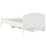 vidaXL Cadre de lit sans matelas blanc 75x190 cm bois de pin massif