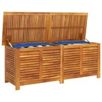 vidaXL Boîte de rangement de jardin persiennes 150x50x56cm bois acacia