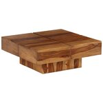 vidaXL Table basse 80x80x30 cm bois d'acacia massif