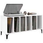 vidaXL Armoire à disques blanc 100x38x48 cm bois d'ingénierie