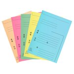 Paquet De 25 Chemises 2 Rabats Super 210 Contact - 24x32cm - Couleurs Assorties - X 5 - Exacompta
