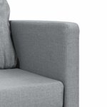 vidaXL Canapé-lit 2 en 1 gris clair 112x174x55 cm tissu