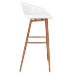 vidaXL Chaises de bar lot de 2 blanc