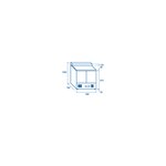 Saladette réfrigérée dessus comptoir pour sandwichs 240 l - 2 portes gn 1/1- cool head - r600a - inox2240pleine 900x700xmm