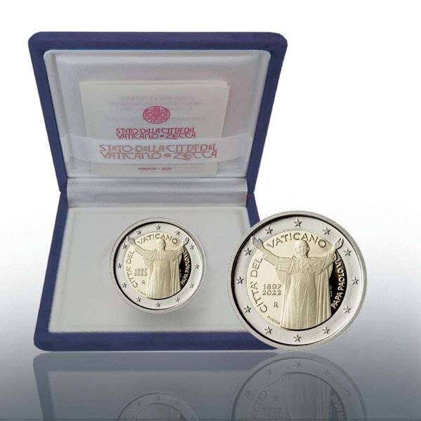 Pièce de monnaie 2 euro commémorative Vatican 2022 BE – Paul VI
