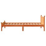 vidaXL Cadre de lit sans matelas cire marron 90x200 cm bois pin massif