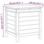 vidaXL Boîte de rangement de jardin blanc bois massif de sapin