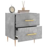 vidaXL Tables de chevet 2Pièces gris béton 40x35x47 5cm bois d’ingénierie