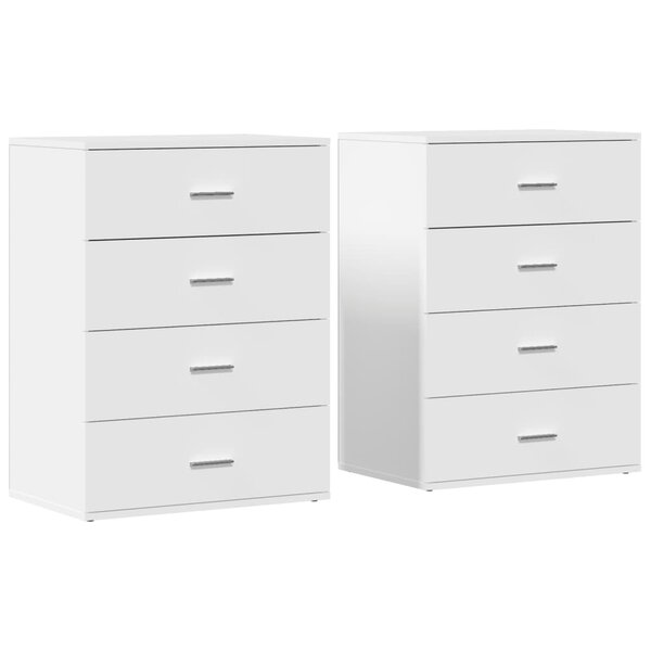 vidaXL Buffets 2 Pièces blanc 60x39x80 cm bois d’ingénierie