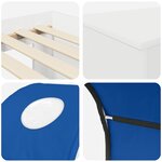 vidaXL Lit avec Tunnel 4 Pièces Chêne Artisanal et Bleu Bois d'ingénierie