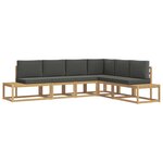 vidaXL Ensemble de canapés d'extérieur 4 Pièce Blanc et anthracite