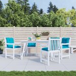 vidaXL Coussins de chaise de jardin à dossier bas lot de 4 turquoise