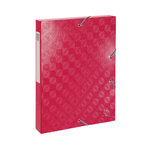 Boite de classement carte lustrée gaufrée pelliculée 1928 - dos de 40mm - a4 - x 8 - exacompta