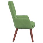 vidaXL Fauteuil relaxant Vert clair 63 x 67 x 94 cm Velours