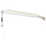 vidaXL Auvent rétractable automatique crème 4 5x3 m