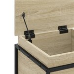 vidaXL Boîte de rangement avec couvercle chêne sonoma bois ingénierie