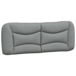 vidaXL Lit avec matelas Hvar gris clair 140x190 cm tissu