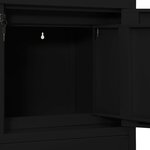 vidaXL Armoire de bureau Noir 90x40x102 cm Acier