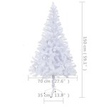 Vidaxl arbre de noël artificiel avec led et support 150cm 380 branches