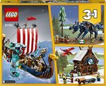 31132 Le bateau viking et le serpent de midgard ® Creator