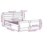 vidaXL Cadre de lit avec tête de lit sans matelas blanc 120x200 cm