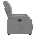 vidaXL Fauteuil inclinable en tissu gris clair