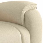 vidaXL Fauteuil inclinable Crème Tissu