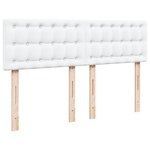 VidaXL Cadre de lit ottoman avec matelas blanc 140x190 cm similicuir