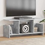vidaXL Meuble TV Gris béton 102 x 35 x 45 cm Bois d'ingénierie