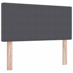 vidaXL Tête de lit avec tête de lit Gris foncé 90 cm Cuir synthétique