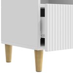 vidaXL Meuble TV Blanc brillant 102 x 34 5 x 50 cm Bois d'ingénierie