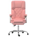 vidaXL Fauteuil de massage inclinable de bureau Rose Similicuir