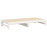 vidaXL Lit coulissant sans matelas blanc 2x(75x190) cm