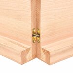 vidaXL Étagère murale 220x50x(2-6) cm bois de chêne massif non traité