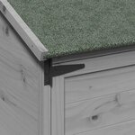 vidaXL Abri de jardin Gris 59 x 56 x 113 5 cm Bois de Sapin Massif