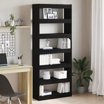 vidaXL Cabinet/Bibliothèque Noir 80x30x198 cm