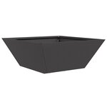 vidaXL Pot en Métal Noir Métal 40 x 40 x 15 cm Jardinières
