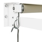 vidaXL Auvent rétractable crème 4x3 m tissu et aluminium