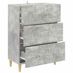 vidaXL Armoire à tiroirs Gris béton 66 x 34 5 x 90 cm