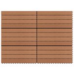 vidaXL Dalles WPC 60x30 cm 6 Pièces 1m² Marron