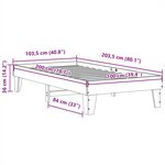 vidaXL Cadre de lit sans matelas blanc 100x200 cm bois de pin massif