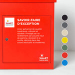 Boîte à colis moyenne 1 porte Rouge à accès frontal Acier galvanisé SMART PARCEL BOX™