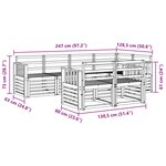 vidaXL Ensemble de canapés d'extérieur 7 Pièces Naturel Polyester