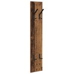 vidaXL Porte-manteau mural avec stockage Vieux bois 20 x 1.5 x 100 cm