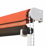 vidaXL Auvent rétractable 350x150 cm Orange et marron