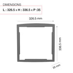 Cadre d'encastrement gris perle 7037m