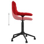 vidaXL Chaises à manger pivotantes lot de 2 rouge bordeaux velours